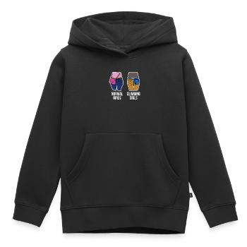 Klettern Bouldern Climbing Girl - Kinder Premium Organic Hoodie - Schwarz - Vorne - AI Model Kid Male (0cm)