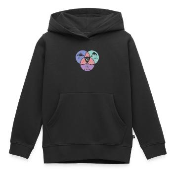 Life Universe Everything 42 But de la vie - Sweat Premium à capuche enfant bio - noir - Devant - AI Model Kid Male (0cm)