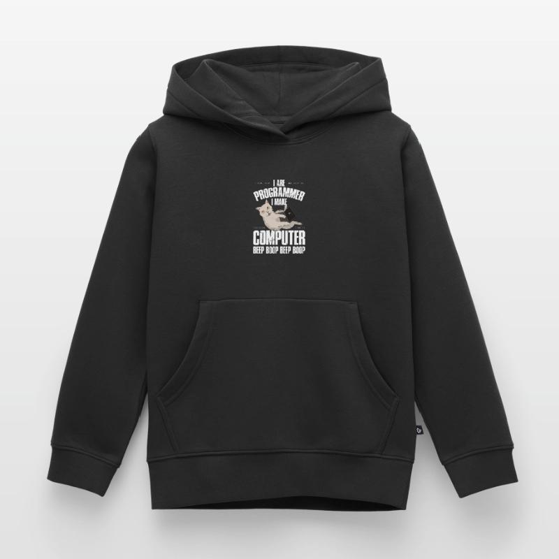Programmeur Je suis Programmeur Bip Sweat Premium à capuche enfant bio