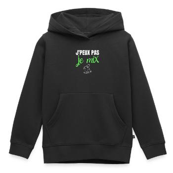Je peux pas je mix humour DJ drôles musique - Sweat Premium à capuche enfant bio - noir - Devant - AI Model Kid Male (0cm)