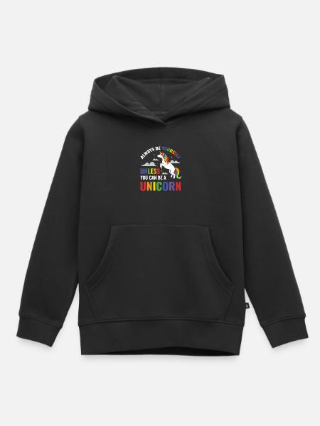 Unicorn unicorns funny gift - Kids Premium Organic Hoodie - black