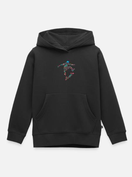 Skateboarding, Skateboard , Hawk - Kids Premium Organic Hoodie - black