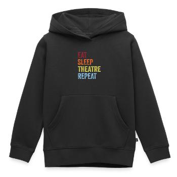 Théâtres Comédies musicales - Sweat Premium à capuche enfant bio - noir - Devant - AI Model Kid Male (0cm)