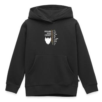 Bear Size Chart, Bearded, Bearded - Kids Premium Organic Hoodie - black - Front - AI Model Kid Male (0cm)