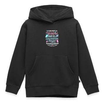 Veuve d’un homme beau, deuil, - Sweat Premium à capuche enfant bio - noir - Devant - AI Model Kid Male (0cm)