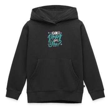 Verse biblique, Dieu chrétien, prière - Sweat Premium à capuche enfant bio - noir - Devant - AI Model Kid Male (0cm)