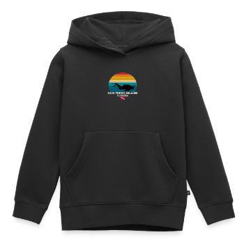 Don Pedro Island Plongée sur l’île américaine - Sweat Premium à capuche enfant bio - noir - Devant - AI Model Kid Male (0cm)