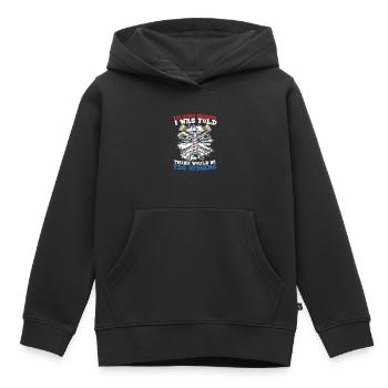 I'm Here Because I Was Told There Would Be Tag - Kinder Premium Organic Hoodie - Schwarz - Vorne - AI Model Kid Male (0cm)