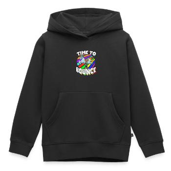Time To Bounce für Männer und Frauen - Kinder Premium Organic Hoodie - Schwarz - Vorne - AI Model Kid Male (0cm)