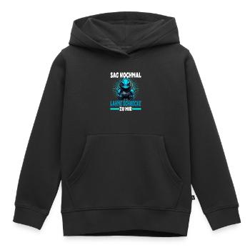 Sag nochmal lahme Schnecke zu mir Schildkörte - Kinder Premium Organic Hoodie - Schwarz - Vorne - AI Model Kid Male (0cm)