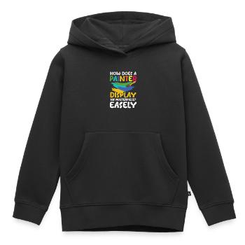 How Does A Painter Display His Masterpiece Easely - Kinder Premium Organic Hoodie - Schwarz - Vorne - AI Model Kid Male (0cm)