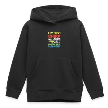 Chirp Louder With A Parakeet Companion - Kinder Premium Organic Hoodie - Schwarz - Vorne - AI Model Kid Male (0cm)