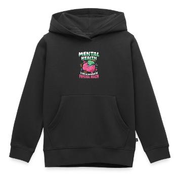 Mental Health Important as Physical Health - Kinder Premium Organic Hoodie - Schwarz - Vorne - AI Model Kid Male (0cm)