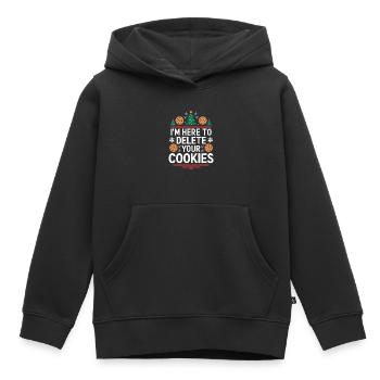 Ich bin hier, um Ihre Cookies zu löschen Weihnachtsprogramm - Kinder Premium Organic Hoodie - Schwarz - Vorne - AI Model Kid Male (0cm)