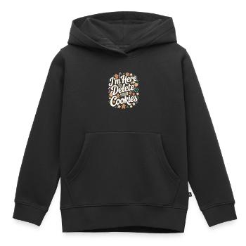 Ich bin hier, um Ihre Cookies zu löschen Weihnachtsprogramm - Kinder Premium Organic Hoodie - Schwarz - Vorne - AI Model Kid Male (0cm)