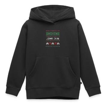 DLM CH UGLY SWEATER W1U - Kids Premium Organic Hoodie - black - Front - AI Model Kid Male (0cm)