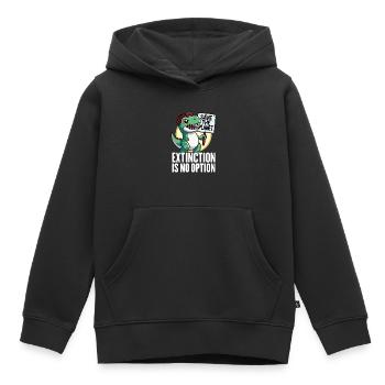 L’extinction n’est pas une option Dinosaure Environnement - Sweat Premium à capuche enfant bio - noir - Devant - AI Model Kid Male (0cm)
