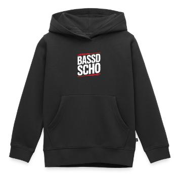 Bassd scho – Franconian cult saying dialect Frängi - Kids Premium Organic Hoodie - black - Front - AI Model Kid Male (0cm)