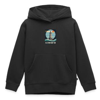 Leuchtturm Na Denn Man Tau Küstenspruch - Kinder Premium Organic Hoodie - Schwarz - Vorne - AI Model Kid Male (0cm)