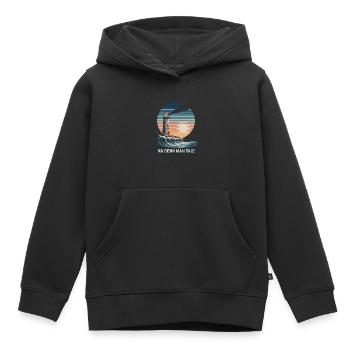 Na Denn Man Tau - Leuchtturm Und Welle Im - Kinder Premium Organic Hoodie - Schwarz - Vorne - AI Model Kid Male (0cm)