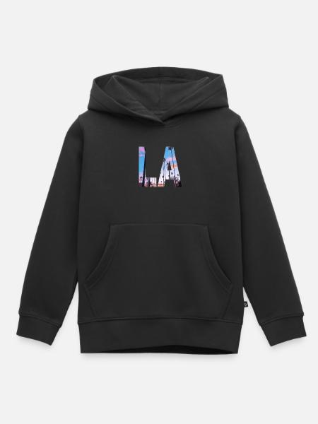 LA - Los Angeles - Sweat Premium à capuche enfant bio - noir