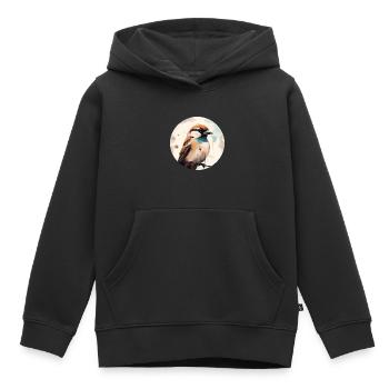 House sparrow - Kids Premium Organic Hoodie - black - Front - AI Model Kid Male (0cm)