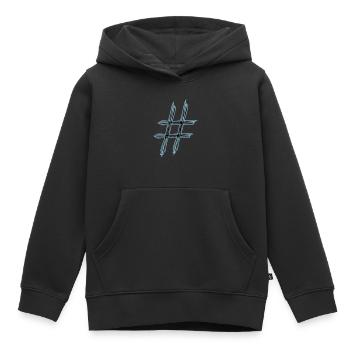 hashtag # - Kinder Premium Organic Hoodie - Schwarz - Vorne - AI Model Kid Male (0cm)
