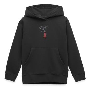 phare - Sweat Premium à capuche enfant bio - noir - Devant - AI Model Kid Male (0cm)
