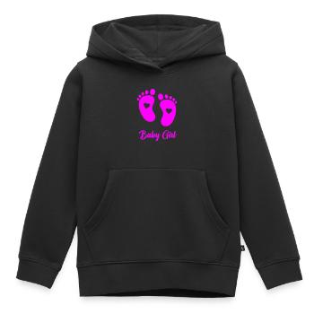 Bébé - Sweat Premium à capuche enfant bio - noir - Devant - AI Model Kid Male (0cm)
