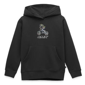 BMX Race Racing Mountainbike Motocross - Kinder Premium Organic Hoodie - Schwarz - Vorne - AI Model Kid Male (0cm)