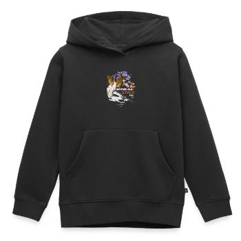 Ethereal/Ästhetik - Kinder Premium Organic Hoodie - Schwarz - Vorne - AI Model Kid Male (0cm)