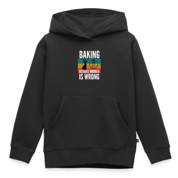 cuisiner parce que le meurtre est une mauvaise chemise - Sweat Premium à capuche enfant bio - noir - Devant - AI Model Kid Male (0cm)