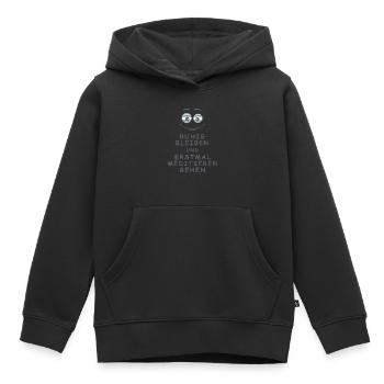 Meditieren gehen - Kinder Premium Organic Hoodie - Schwarz - Vorne - AI Model Kid Male (0cm)