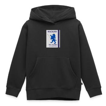 NOM DE FAMILLE MACRORY - Sweat Premium à capuche enfant bio - noir - Devant - AI Model Kid Male (0cm)
