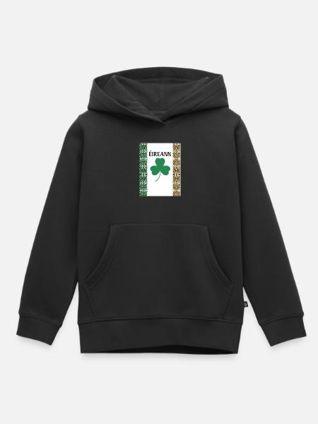 Irland - Kinder Premium Organic Hoodie - Schwarz