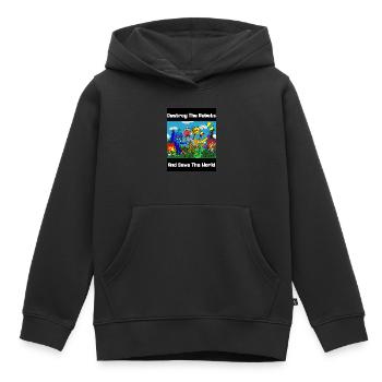 Destroy The Robots - Kids Premium Organic Hoodie - black - Front - AI Model Kid Male (0cm)