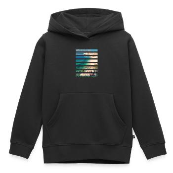 Croatie croate Hrvatska Croatie Paradis croate - Sweat Premium à capuche enfant bio - noir - Devant - AI Model Kid Male (0cm)