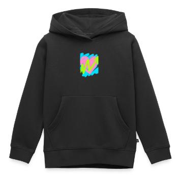 Herz mit Marker - Kinder Premium Organic Hoodie - Schwarz - Vorne - AI Model Kid Male (0cm)