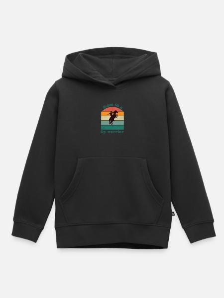 Mom to a cp-warrior - Kids Premium Organic Hoodie - black