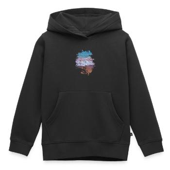 Wellen - Kinder Premium Organic Hoodie - Schwarz - Vorne - AI Model Kid Male (0cm)