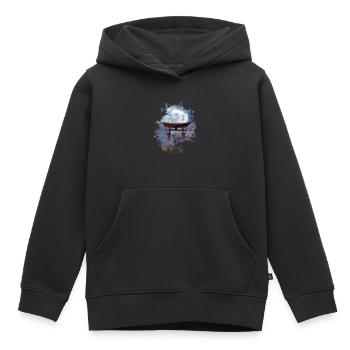 Tor - Kinder Premium Organic Hoodie - Schwarz - Vorne - AI Model Kid Male (0cm)