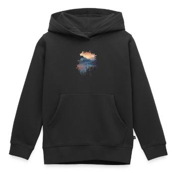 Landschaft - Kinder Premium Organic Hoodie - Schwarz - Vorne - AI Model Kid Male (0cm)