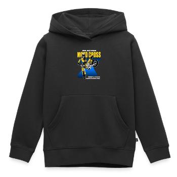 Moto Cross - Motocross - Supercross - MX - SX - Kinder Premium Organic Hoodie - Schwarz - Vorne - AI Model Kid Male (0cm)