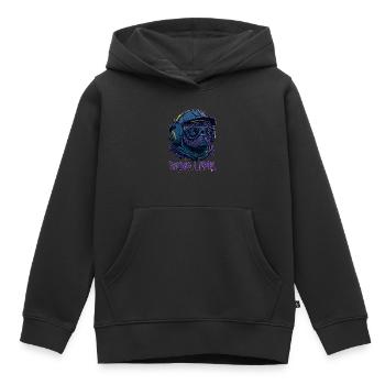 Pug Life - Kinder Premium Organic Hoodie - Schwarz - Vorne - AI Model Kid Male (0cm)