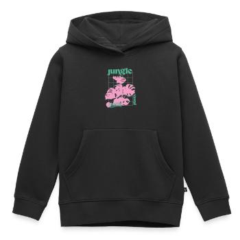 Jungle - Sweat Premium à capuche enfant bio - noir - Devant - AI Model Kid Male (0cm)