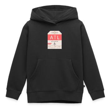 Flughafen Atlanta 1950 - Kinder Premium Organic Hoodie - Schwarz - Vorne - AI Model Kid Male (0cm)