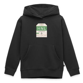 Flughafen Honolulu 1950 - Kinder Premium Organic Hoodie - Schwarz - Vorne - AI Model Kid Male (0cm)