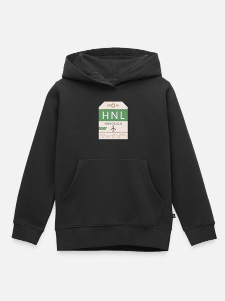 Flughafen Honolulu 1950 - Kinder Premium Organic Hoodie - Schwarz