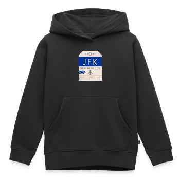 New York Airport 1950 - Kids Premium Organic Hoodie - black - Front - AI Model Kid Male (0cm)