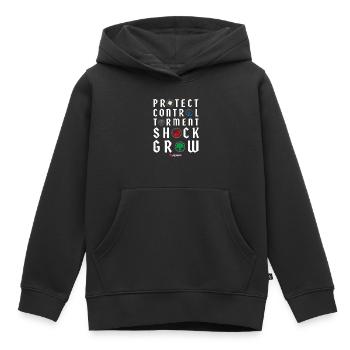 Magic: The Gathering Mots-Clés Avec Symboles - Sweat Premium à capuche enfant bio - noir - Devant - AI Model Kid Male (0cm)